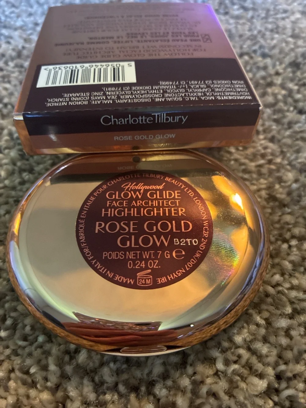 Charlotte Tilbury Hollywood Glow Glide Face Architect Highlighter Rose Gold Glow